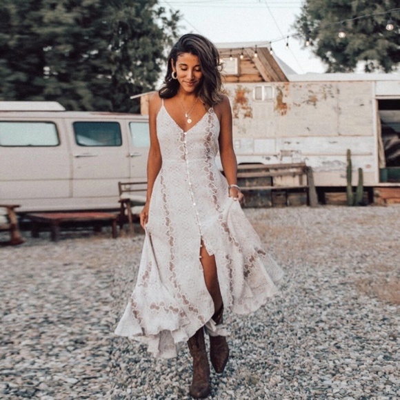 Snake Skin Print button up Maxi Dress boho Cami - Picture 2 of 5